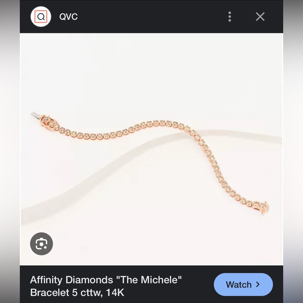 Affinity 5 CARAT Diamond “THE MICHELE”
Champagne Diamonds 14k Rose Gold Bracelet